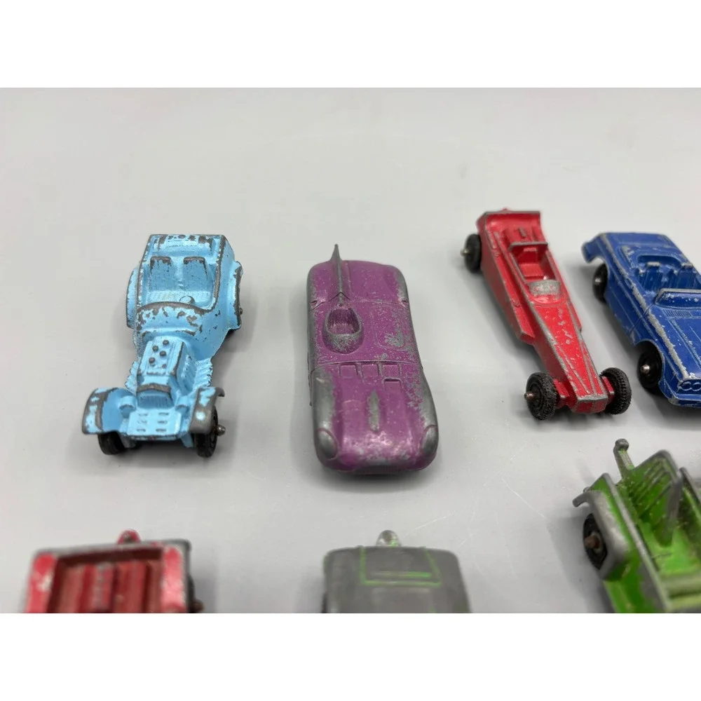 Vintage Diecast Toy Car Lot 12pc Tootsietoy 1967 Zylmex Jeep Mixed Models 1482
